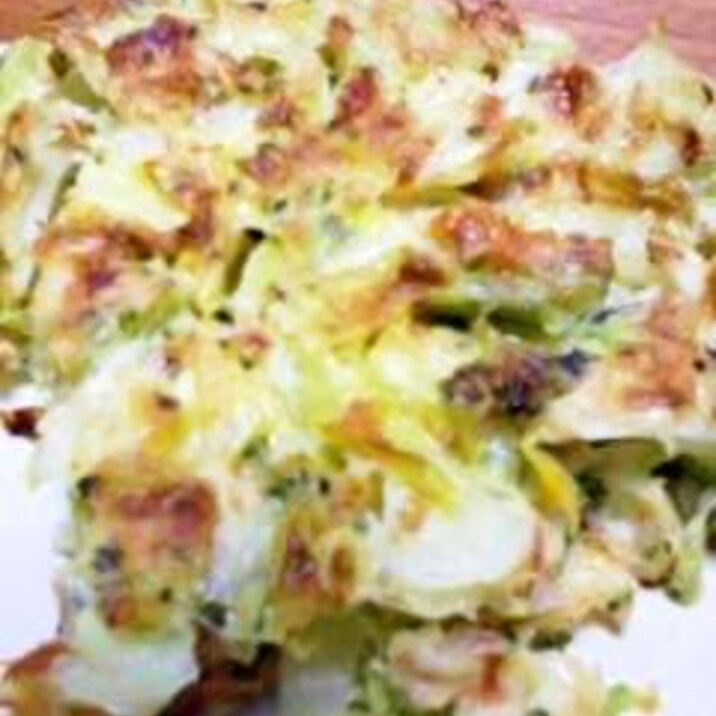 野菜たっぷり!キャベツとブロッコリーのお好み焼き